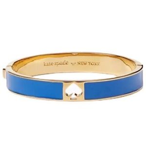 Kate Spade hole punch spade bracelet in blue
